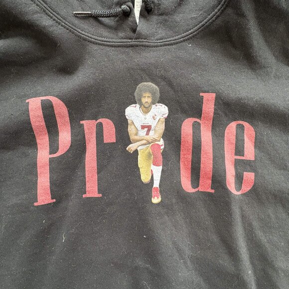 COLIN KAEPERNICK PRIDE XL XLARGE BLACK PULLOVER HOODIE - Picture 3 of 13